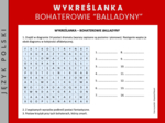 Wykreślanka – Bohaterowie "Balladyny"