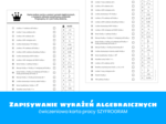 Matematyka. Klasa 8. Zapisywanie wyrażeń algebraicznych. Szyfrogram. Szkoła podstawowa.