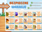 BEZPIECZNE WAKACJE - 20 PLANSZ, Gazetka szkolna