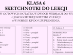 Sketchnotki - pakiet klasa 6