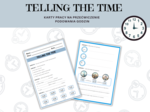Telling the time - godziny po angielsku, podawanie czasu, karty pracy, ćwiczenia, zegar analogowy i cyfrowy, pełen zakres minutowy, czas na świecie, CLIL, liczby 1-30