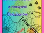 Dinozaur kolorowanki z nazwami.
