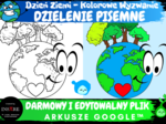 DZIELENIE PISEMNE - DZIEŃ ZIEMI - KOLOROWE WYZWANIE ONLINE