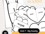 Słówka Na Słodko - Zestaw 3 gier edukacyjnych do nauki słownictwa z "Shine on 1" Unit 7 - My family