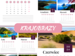 kalendarz na rok szkolny 2023/2024 - krajobrazy