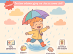 Karty obrazkowe „Co można robić, gdy pada?”