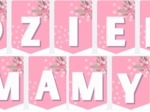 Girlanda, dekoracja, Dzień Mamy, napis