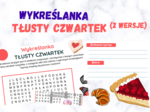 Wykreślanka - tłusty czwartek (2 wersje)