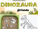 DZIEŃ DINOZAURA- SZKIELET I KOŚCI DO WYKOPALISK + GIRLANDA