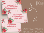 Gazetka do sali matematycznej cytaty