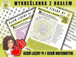 Wykreślanka z hasłem / Dzień Liczby Pi / Dzień Matematyki