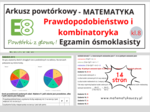 ARKUSZ POWTÓRKOWY kl.8 – PRAWDOPODBIEŃSTWO i KOMBINATORYKA + odpowiedzi / Wymagania od 2025 roku