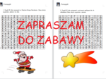 ☃?Świąteczne wykreślanki - 2 wykreślanki: ze słowami związanymi ze Świętami Bożego Narodzenia, z potrawami wigilijnymi