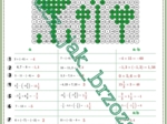 Liczby dodatnie i ujemne, karta pracy, kodowanie, klasa 6 i 7, walentynki, dzień kropki