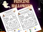 Wielkości fizyczne i ich jednostki (wielkości opisujące prąd, ciśnienie, masę, prędkość, siła itd.)-kolorowanka Halloweenowa