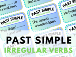 Past Simple - zestaw - 96 Speaking Cards - Irregular Verbs - czasowniki nieregularne - czas przeszły - mówienie - gra - egzamin ósmoklasisty - E8 - matura