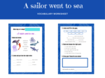 Karty pracy do piosenki A sailor went to sea, sea, sea - zwierzęta morskie
