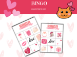 Valentine's Day Bingo Game - gra bingo walentynki - język angielski