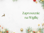 Zaproszenie - Wigilia, Boże Narodzenie