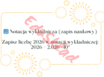 📌 Poznaj liczbę 2026 – karty matematyczne na Nowy Rok