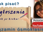 Jak pisać? Ogłoszenie - krok po kroku - film youtube