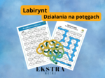 Przejdź przez labirynt. Matematyka. Działania na potęgach. Klasa 7, 8.