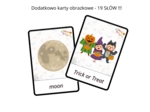 Halloween for Preschoolers Worksheets + Flashcards - Halloween dla przedszkolaka, język angielski, karty pracy, karty obrazkowe