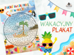 DARMOWY WAKACYJNY PLAKAT Z LABIRYNTEM - Znajdź swoją drogę do wakacji