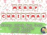Girlanda Napis Merry Christmas Boże Narodzenie