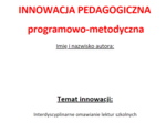 Innowacja pedagogiczna