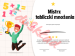🎉 Zestaw kolorowych dyplomów na Dzień Tabliczki Mnożenia 🎉