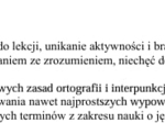Przykładowe uzasadnienia oceny celującej i niedostatecznej + OFEROWANE PRZEZ NAUCZYCIELA DZIAŁANIA I FORMY POMOCY W TRAKCIE PROCESU NAUCZANIA/ klasy 4-8/ język polski
