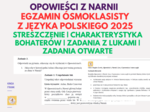 Opowieści z Narnii - egzamin ósmoklasisty 2025! Praca z tekstem streszczenia, zadania z lukami, charakterystyka bohaterów. #opowieściznarnii #egzaminósmoklasisty