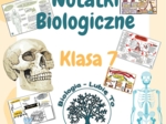 Zestaw materiałów biologia dla klasy 7 (15 kolorowych wklejek do zeszytu+14 kart pracy do uzupełnienia)