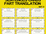 WRITING SUPER SENTENCES CARDS / PART TRANSLATION SET 3