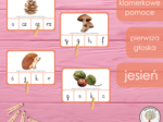 Klamerkowe pomoce - pierwsza głoska - jesień