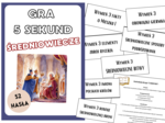 5 Sekund ŚREDNIOWIECZE, 52 HASŁA – Edukacyjna Gra Towarzyska dla Szkół | Wiedza o ŚREDNIOWIECZU w Dynamicznej Formie/GRYWALIZACJA