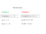 Nierówności liniowe - 4 poziomy trudności