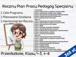 Plan Roczny dla Nauczyciela Specjalnego