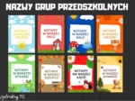 Nazwy grup przedszkolnych - plansze