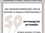 Pierwsze 5 minut lekcji historii - kreatywne zabawy