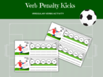 Verb Penalty Kicks - Irregular Verbs Activity - Ćwiczenie utrwalające czasowniki nieregularne, język angielski, Past Simple, Past Participle, czas przeszły, imiesłów bierny