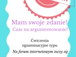 Egzamin ósmoklasisty 2025 z języka polskiego - zestaw do ćwiczeń argumentacyjnych! Do wydruku lub prezentacja PDF