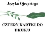 Dzień Języka Ojczystego - napis