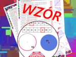 (klasa 5-6) Krzyżówka z pojęciami geometrycznymi z rysunkami.
