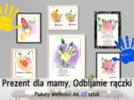 Prezent dla mamy, dla taty, dla rodziny - Plakat - odbijanie rączek - 25 szt Dzień Rodziny