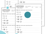 Kartkówka - dodawanie i odejmowanie ułamków. Klasa 5