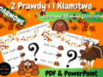 DARMOWE 2 Prawdy i 1 Kłamstwo. Jesienne Ułamki Dziesiętne. Thanksgiving