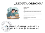 Trening ósmoklasisty – język polski (zestaw 81).  „Reduta Ordona” – Adam Mickiewicz
