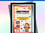 Certyfikat Super Dziecka z okazji Dnia Dziecka 🩷🩵 Format A4 🧑‍🎓